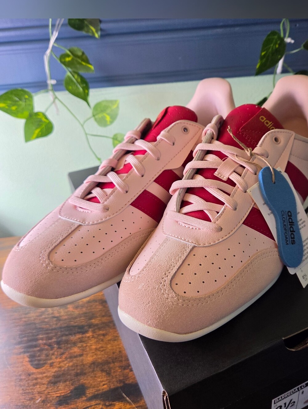 adidas Barreda Lo Shoes Womens 8.5 Sandy Pink Red Retro Y2K Terrace NIB - Picture 3 of 8